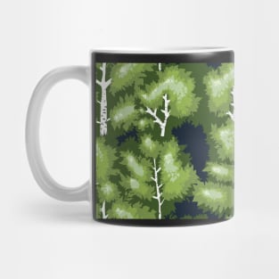 green spring birch tree forest Mug